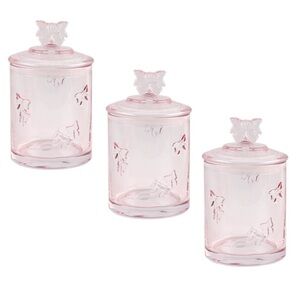 Set of 3 Cook With Color Bow Icon Treat Gifting Jar CWC Valentine Candy Jar